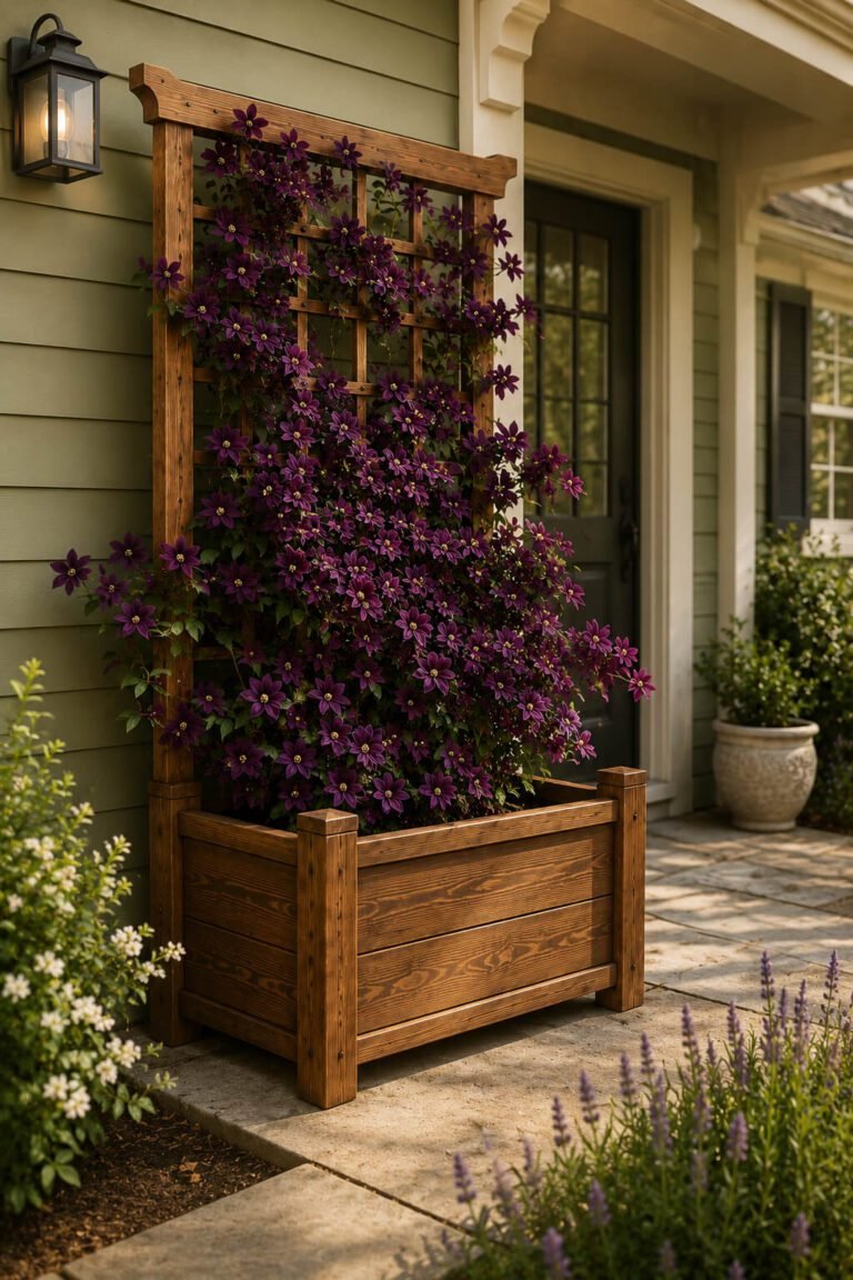 dark-purple-bougainvilla-in-wooden-planter
