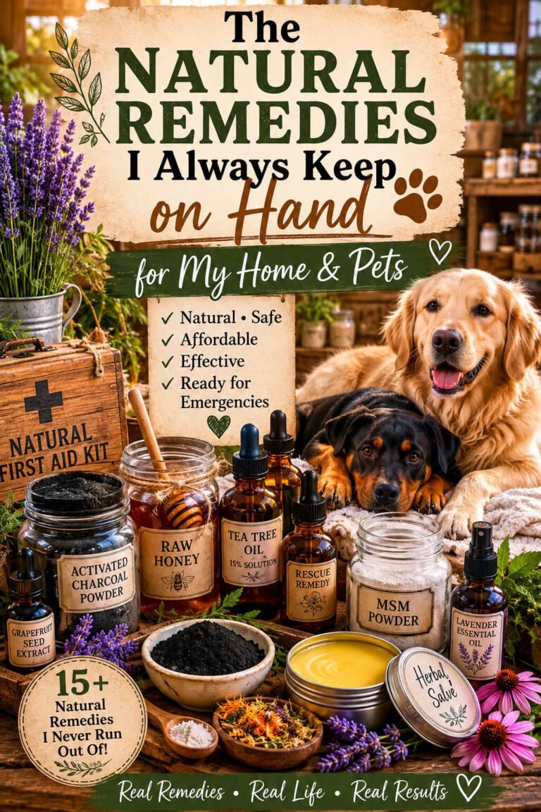 Herbal apothecary scene with natural supplements and a cute golden retriever and a rottweiler